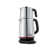 Royaltea 1708 Konuşan Çay Makinesi 1800 W Paslanmaz Çelik Alt ve Üst Gövde 1 lt Demlik, 1,9 lt Su Isıtıcı Kapasitesi