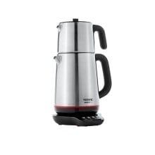Royaltea 1708 Konuşan Çay Makinesi 1800 W Paslanmaz Çelik Alt ve Üst Gövde 1 lt Demlik, 1,9 lt Su Isıtıcı Kapasitesi