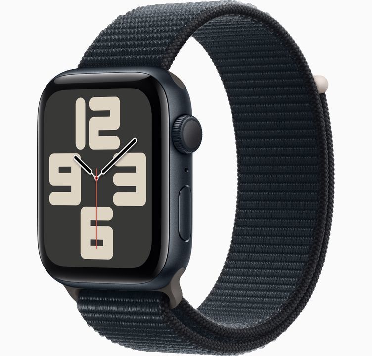 Apple Watch SE GPS 44mm Gece Yarısı Alüminyum Kasa ve Gece Yarısı Spor Loop - MREA3TU/A
