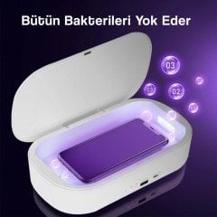 KABLOSUZ ŞARJ VE STERİLİZASYON KUTUSU DEZENFEKTAN CİHAZI MASKE STERİLİZASYONU