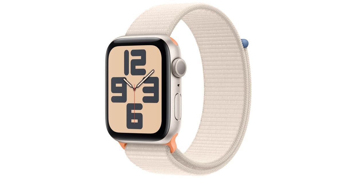 Apple Watch SE GPS 40mm Yıldız Işığı Alüminyum Kasa ve Yıldız Işığı Spor Loop - MR9W3TU/A