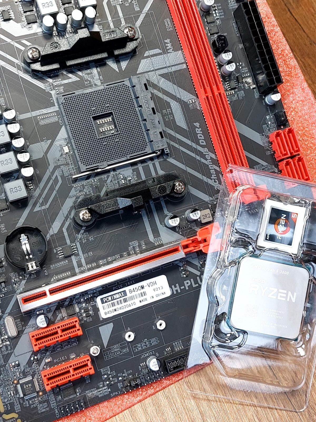 RYZEN SET..!!!  -PCWİNMAX B450M ANAKART -RYZEN 5 3600 İŞLEMCİ -HXOZL IŞIKLI İŞLEMCİ FANI  STOK : 30 ADET