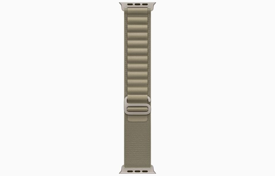 Apple Watch Ultra 2 GPS + Cellular, 49mm Titanyum Kasa ve Klasik Zeytin Yeşili Alpine Loop - Orta Boy - MREY3TU/A