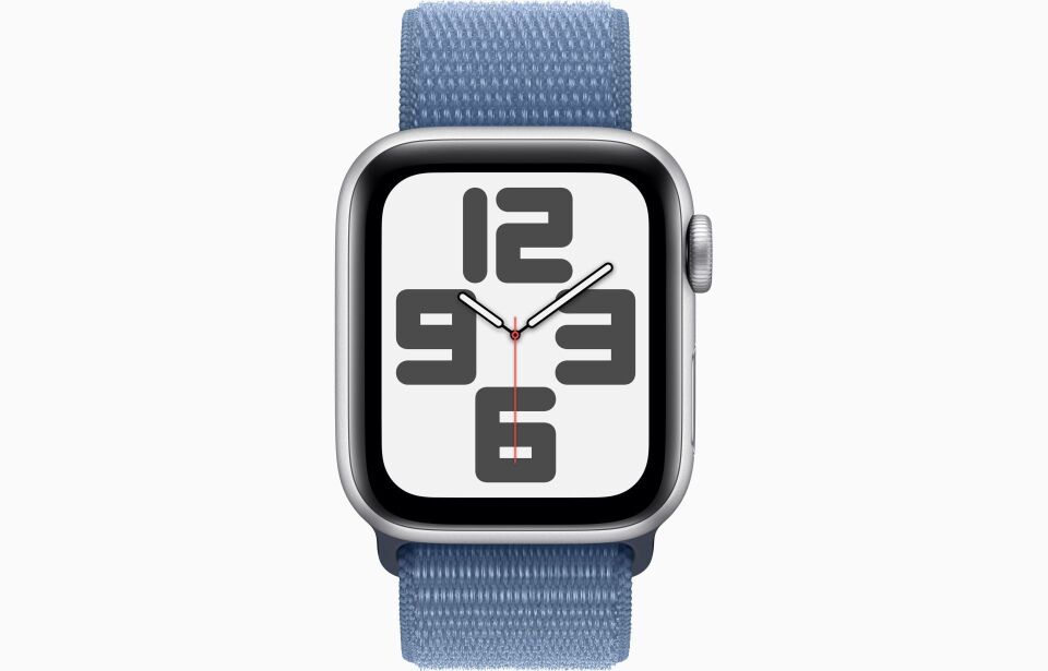 Apple Watch SE GPS 44mm Gümüş Rengi Alüminyum Kasa ve Buz Mavisi Spor Loop - MREF3TU/A