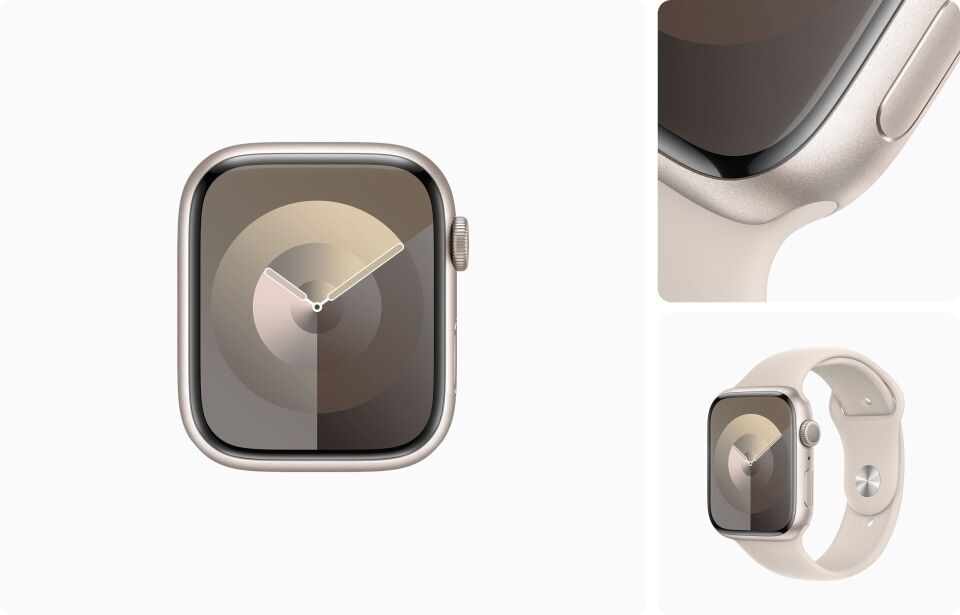 MR8U3TU/A 	Apple Watch Series 9  GPS 4I mm Starlight M/L  (paket açık kullanılmamış)