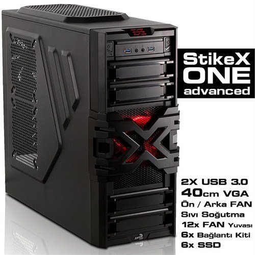 Atx Kasa PC STRIKE X KASA Intel 3.3 (r) Core İ7 (8 Core) 2Gb Ddr3 1066Mhz Ram Sistem Modeli: X58A-UD7 Nvidia 1536Mb Geforce x670 Ekran kartı 6ad ram slot 10ad 3.5''hdd yuva sadece kasa