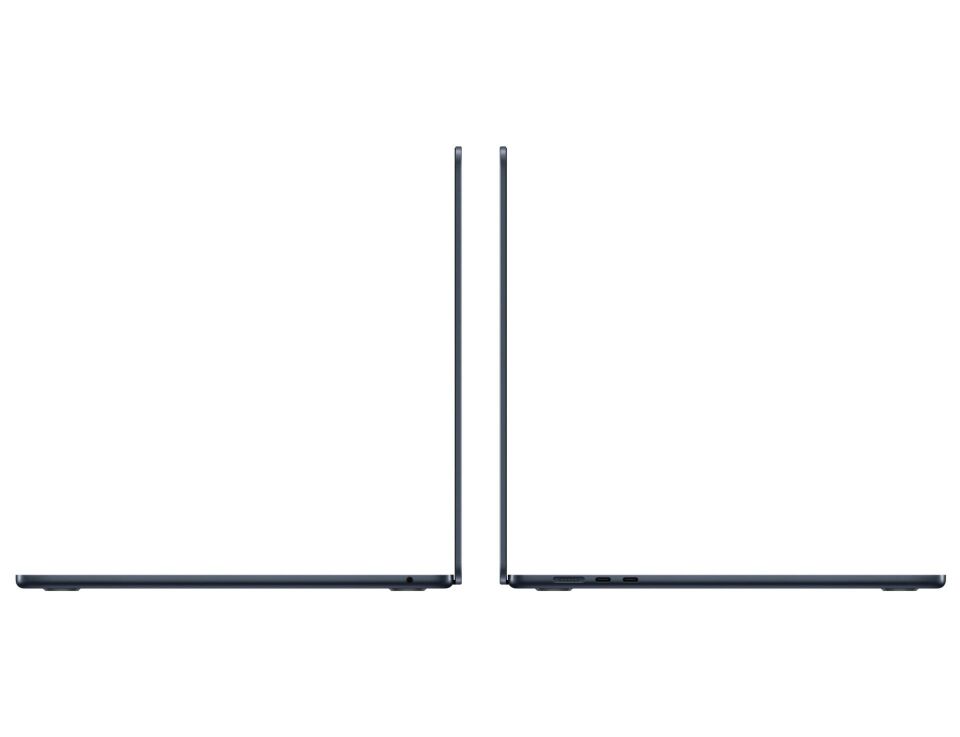 MACBOOK AİR 15''  GECE YARISI 8 çekirdekli CPU’ya, 10 çekirdekli GPU’ya ve 16 çekirdekli Neural Engine’a sahip Apple M2 çip     16 GB birleşik bellek    1TB  SSD depolama     True Tone özelliğine sahip 15.3 inç Liquid Retina ekran³     1080p FaceTime HD k