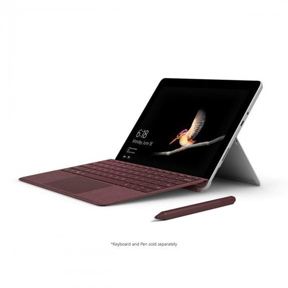 Microsoft Surface 6 128 GB, Platin, Bordo güderi klavye ve kalem