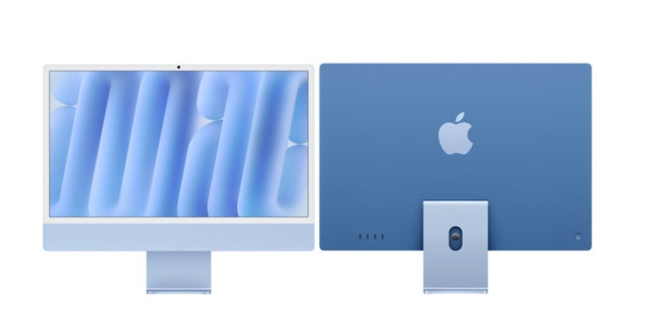 İmac M4  Mavi 24 inç 24 gb bellek 256 gb  ssd 8 çekirdekli standart cam  8 çekirdekli CPU’ya, 8 çekirdekli GPU’ya ve 16 çekirdekli Neural Engine’a sahip Apple M4 çip 24 inç 4.5K Retina ekran² / Standart cam