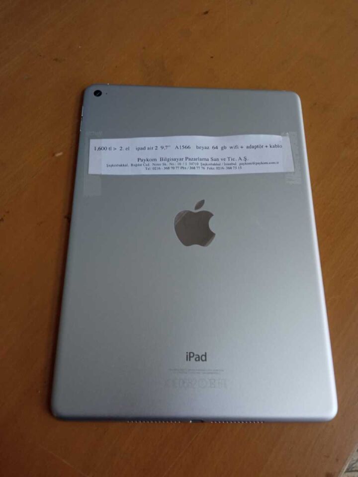 2. el apple ipad air 2 9,7 a1566 beyaz 64 gb wifi