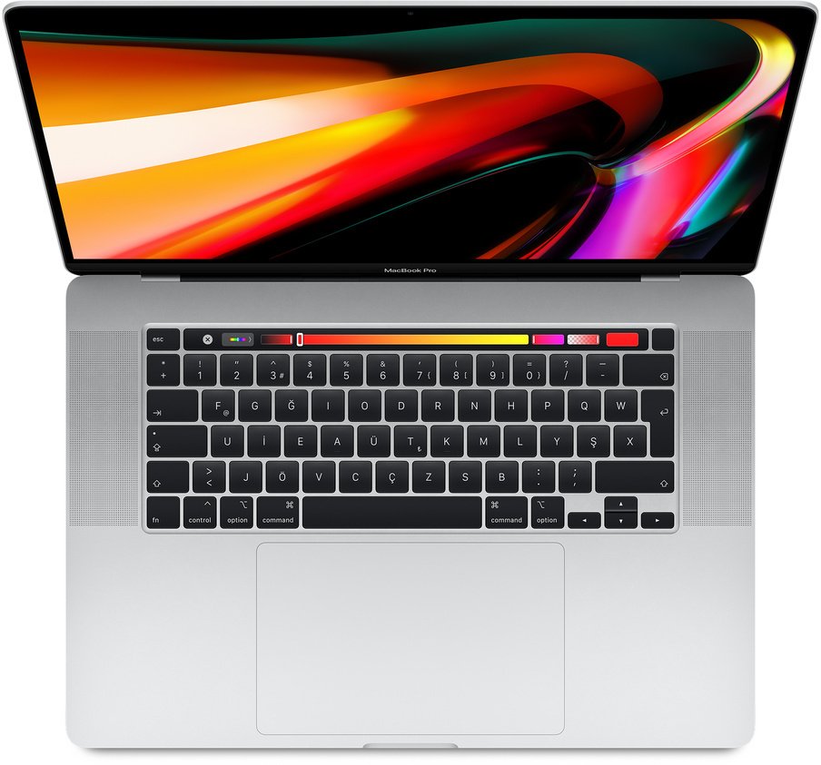 16 inç MacBook Pro’nuzu kişiselleştirin - Gümüş ve Uzay Grisi 2.6 GHz 6 çekirdekli 9. nesil Intel Core i7 işlemci, 4.5 GHz’e kadar Turbo Boost 32 GB 2666 MHz DDR4 bellek 4 GB GDDR6 belleğe sahip AMD Radeon Pro 5300M 4 TB SSD depolama True Tone özelliğine 