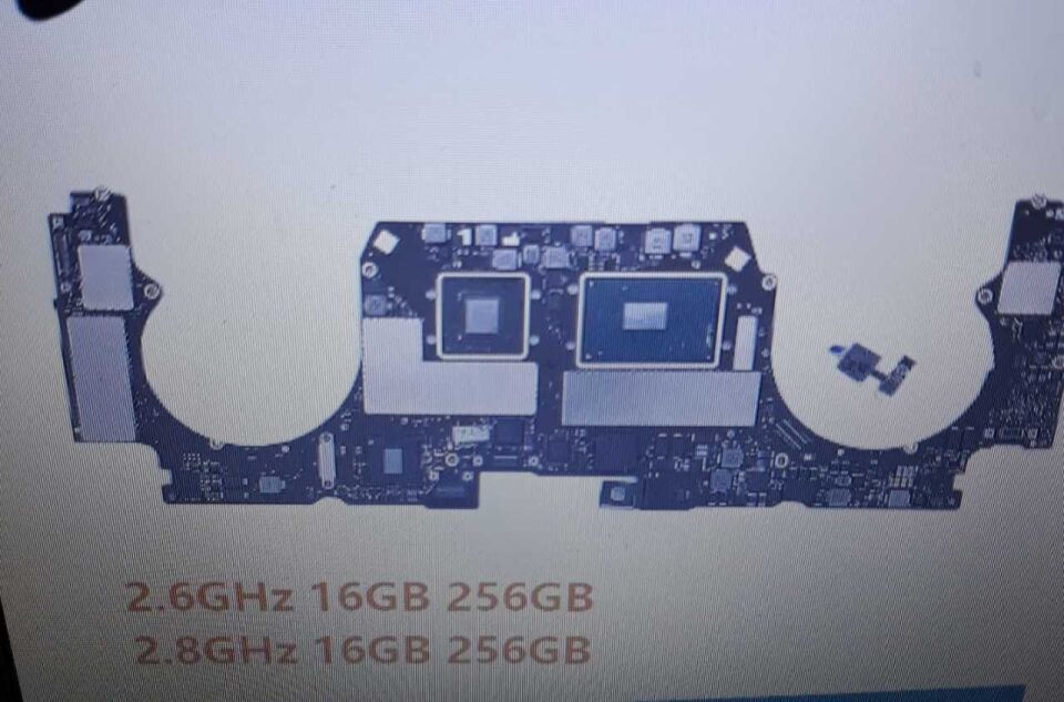 Orijinal 2016 ve  2017 A1707 anakart i7 2.6GHz 820-00281-A Macbook Pro 16GB, 256,  test tamam