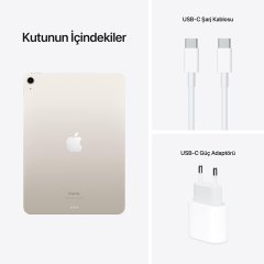 Apple iPad Air  5.NESİL 10.9 inç Wi-Fi + Cellular 64GB Yıldız Işığı MM6V3TU/A