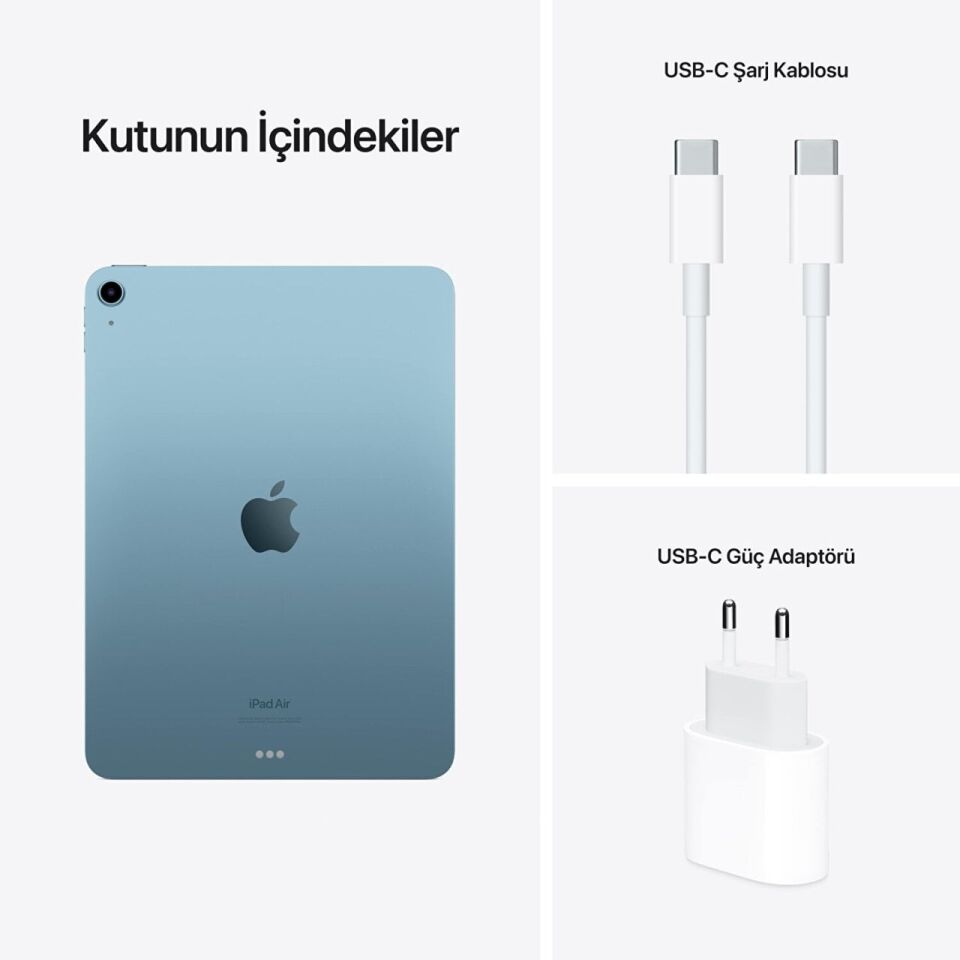 Apple iPad Air 5.nesil 10.9 inç Wi-Fi + Cellular 256GB Mavi MM733TU/A