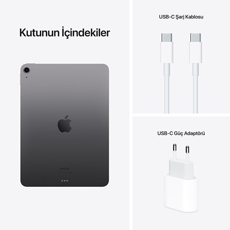 Apple iPad Air 5.nesil 10.9 inç Wi-Fi + Cellular 256GB Uzay Grisi MM713TU/A