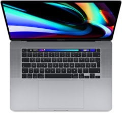 16 inç MacBook Pro’nuzu kişiselleştirin - Gümüş ve Uzay Grisi 2.4 GHz 8 çekirdekli 9. nesil Intel Core i9 işlemci, 5.0 GHz’e kadar Turbo Boost 16 GB 2666 MHz DDR4 bellek 4 GB GDDR6 belleğe sahip AMD Radeon Pro 5500M 8 TB SSD depolama True Tone özelliğine 