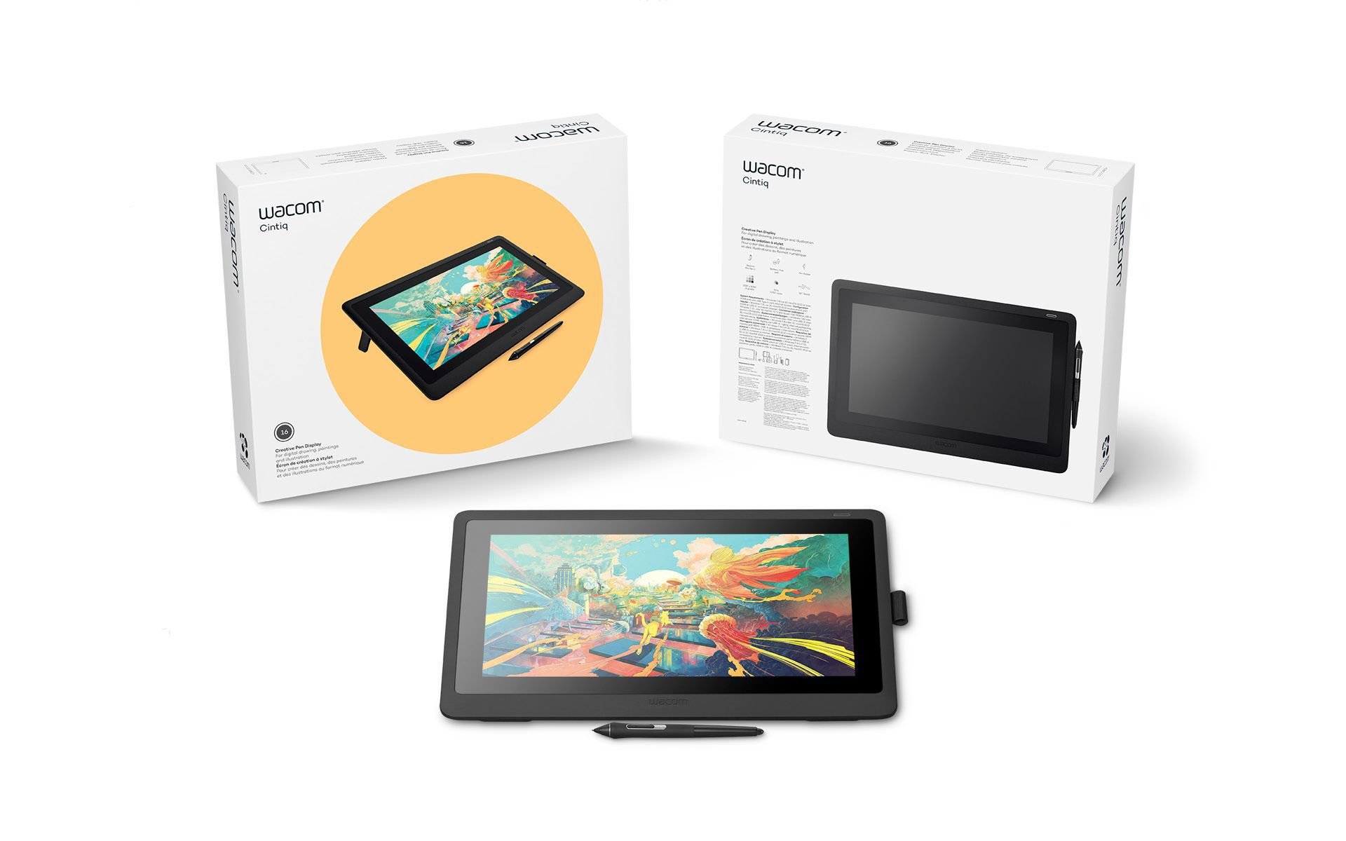 Wacom Cintiq 16 FHD 8192 Seviye 5080 lpi Grafik Tablet (DTK1660K0B)+ ELDİVEN HEDİYE