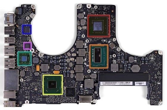 Macbook Pro 15''için A1286 anakart 2.4g  i7  2.6GHZ 820-2850-A/B YIL 2012