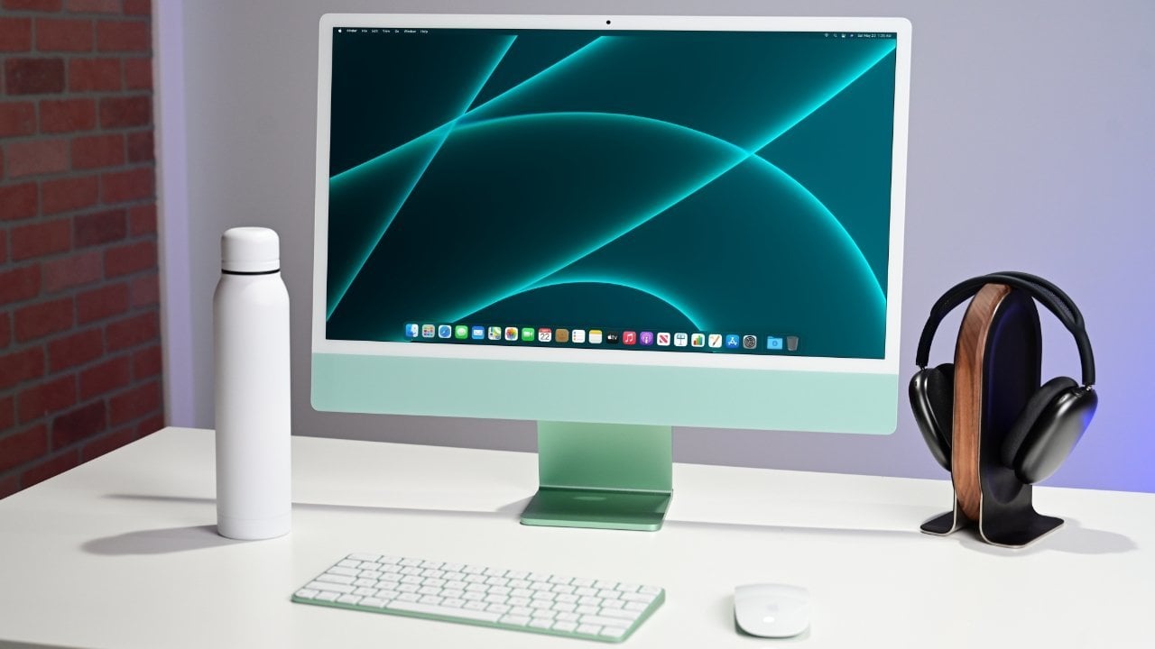 Apple 24 inç iMac M1  8CPU , 8GPU , 8GB RAM , 256  GB  SSD,  Sıfır kapalı kutu