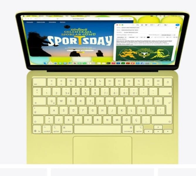 MHFD4TU/A Apple MacBook Neo 13 inç A18 Pro Çip 6 Çekirdekli CPU 5 Çekirdekli GPU 8GB Bellek 256GB SSD Puslu Sarı