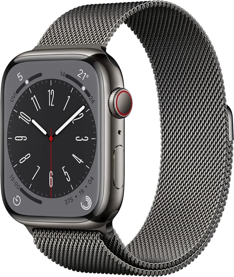 Apple Watch Series 8 GPS + Cellular 41mm Grafit Paslanmaz Çelik Kasa
