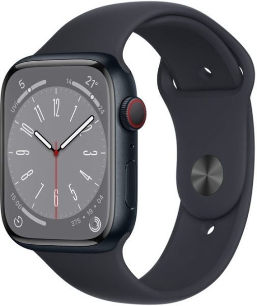Apple Watch Series 8 GPS + Cellular 41mm Gece Yarısı Alüminyum Kasa