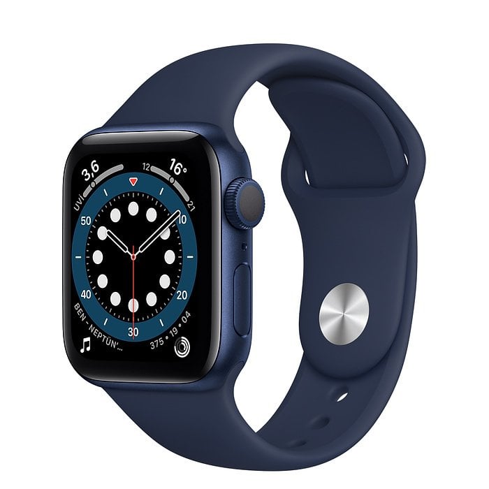 Apple Watch  KIRMIZI ve MAVİ  44 mm.  Alüminyum Kasa ve Spor Kordon 3.799,00 TL Hafif özellikteki alüminyum kasa, uzay endüstrisi standartlarında %100 geri dönüştürülmüş bir alaşımdan üretiliyor.  İnovatif bir pim mekanizmasına sahip olan Spor Kordon, hem