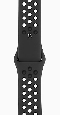 Apple Watch Nike saf platin  ve antrasit siyah, 6.seri, 44 mm. Alüminyum Kasa ve Nike Spor Kordon Hafif özellikteki alüminyum kasa, uzay endüstrisi standartlarında %100 geri dönüştürülmüş bir alaşımdan üretiliyor.  Nike Spor Kordon, dayanıklı ve yüksek pe