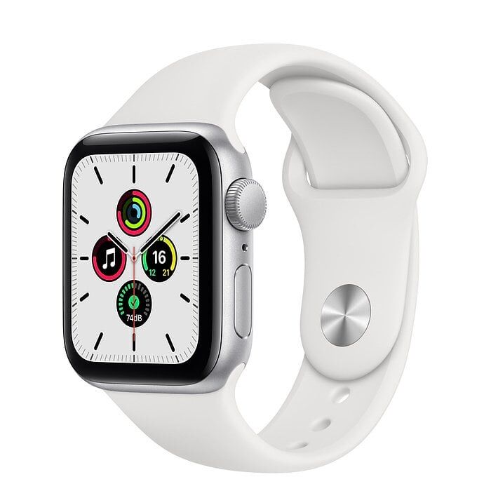 Apple Watch SE Gümüş Rengi, Uzay Grisi, Pembe, 40mm,  Alüminyum Kasa ve Spor Kordon Hafif özellikteki alüminyum kasa, uzay endüstrisi standartlarında %100 geri dönüştürülmüş bir alaşımdan üretiliyor.  İnovatif bir pim mekanizmasına sahip olan Spor Kordon,