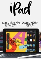 İPAD 10.2 inç, 32 gb, wifi + celluler A12 bionic cip, smart keyboard ile uyumlu, apple pencil (1.nesil) uyumlu.  uzay grisi, gümüş, altın renklerde,